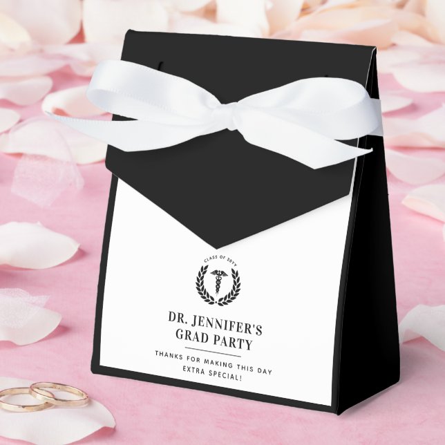 Custom Modern Medical School Graduation Favour Box (Wedding)