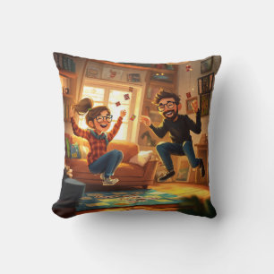 Custom Modern Minimalist Best Friends BFF Photo Cushion