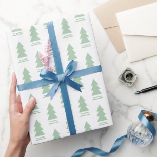 Custom Modern Minimalist Christmas Trees Wrapping Paper