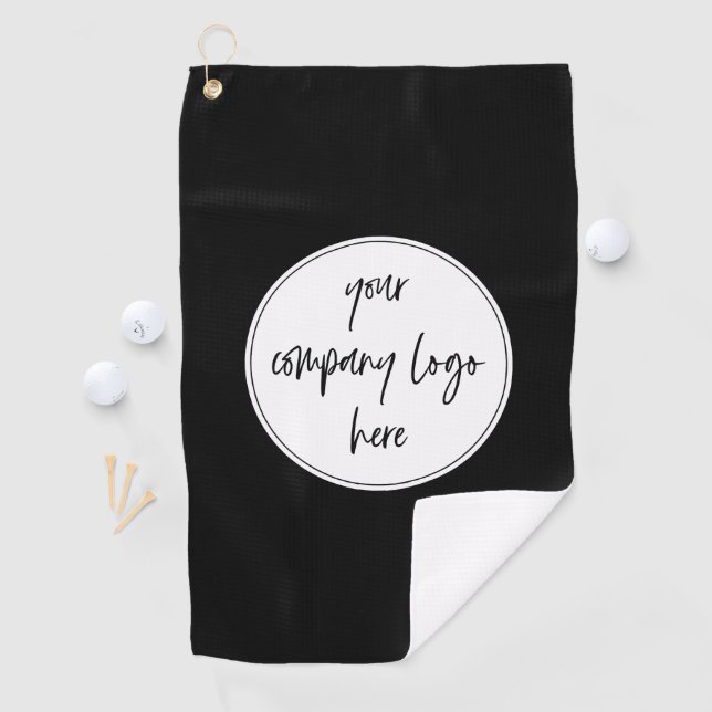 Custom Modern Minimalist Corporate Business Logo Golf Towel (InSitu)