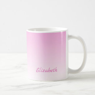 Custom Modern Minimalist Gradient Pink Ombre Coffee Mug