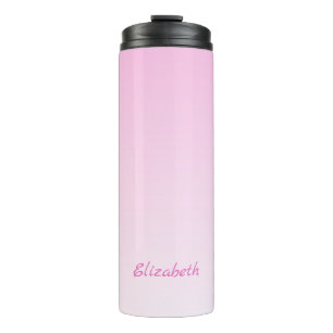 Custom Modern Minimalist Gradient Pink Ombre Thermal Tumbler