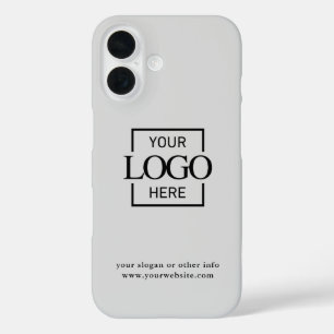 Custom Modern Minimalist Logo Business Branding iPhone 16 Case