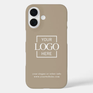 Custom Modern Minimalist Logo Business Branding iPhone 16 Case