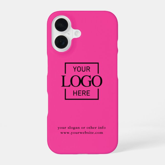 Custom Modern Minimalist Logo Business Branding iP iPhone 16 Case (Back)