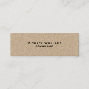 Custom Modern Minimalist Simple Professional Kraft Mini Business Card