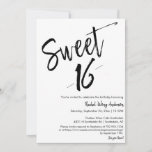 Custom Modern Minimalist Sweet 16th Birthday Party Invitation<br><div class="desc">Create a personalised and splendid, chic, and minimalist Sweet 16th birthday party event invitation for that special birthday boy or girl! This invitation features a spacious and beautiful calligraphy script writing. You can easily customise it with your own text and customise it to your liking and replace the photo on...</div>