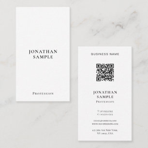 Custom Modern Minimalist Template Vertical Sleek Business Card
