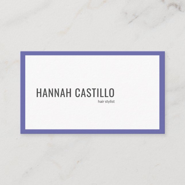 Custom Modern Minimalist Typography Business Card (Front)