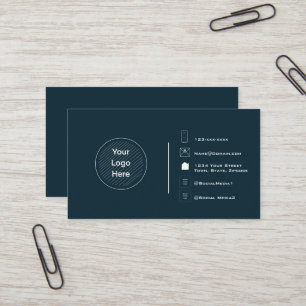 Custom Modern Minimalist Your Logo Create Your Own Business Card