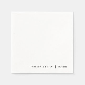 Custom Modern Minimalistic Wedding Napkin