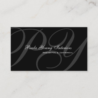 Custom Modern Monogram 2 Business Card
