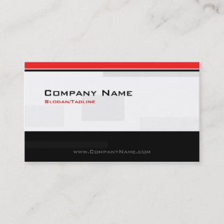 Custom Modern Monogram Black & Red Business Card