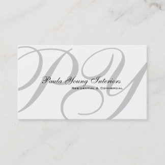 Custom Modern Monogram Business Card