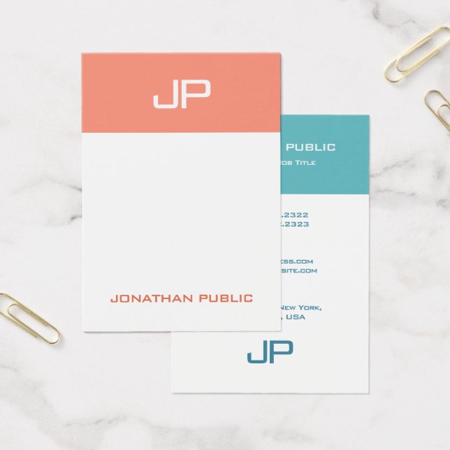 Custom Modern Monogram Template Elegant Colors (Office)