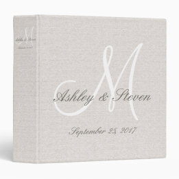 Custom Modern Monogram Wedding Binder