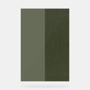 Custom Modern Moss Green Dual Texture Acrylic Sign