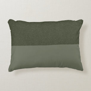 Custom Modern Moss Green Dual-Tone Accent Pillow