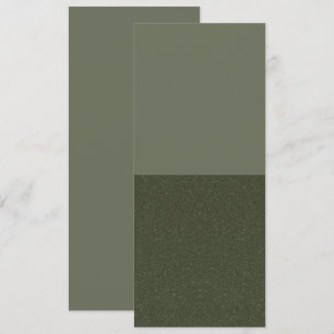 Custom Modern Moss Green Menu with Textured Bottom