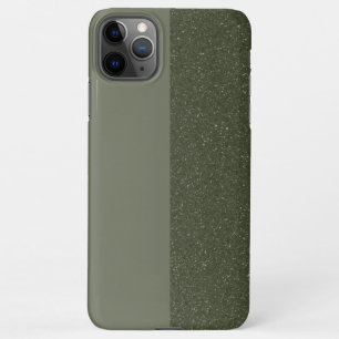 Custom Modern Moss Green Texture Split iPhone Case