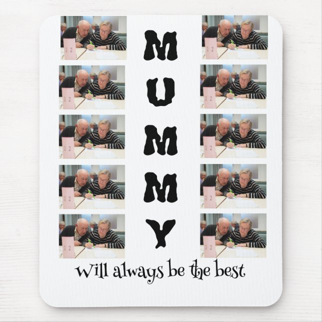 Custom Modern Mum 10 Photo Collage  Mouse Mat (Front)