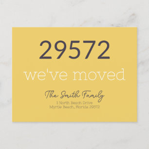 Custom Modern New Home Address Moved Postcard