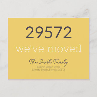 Custom Modern New Home Address Moved Postcard