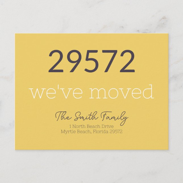 Custom Modern New Home Address Moved Postcard (Front)