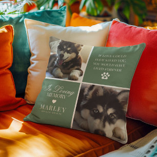 Custom Modern Pet Memorial Photo Cushion