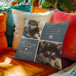 Custom Modern Pet Memorial Photo Cushion