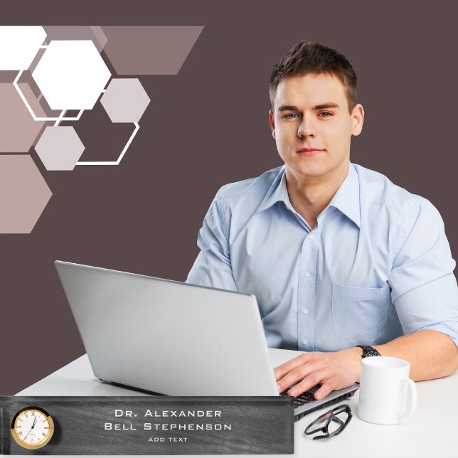 Custom Modern PhD Doctorate Graduation Gift Nameplate (Creator Uploaded)