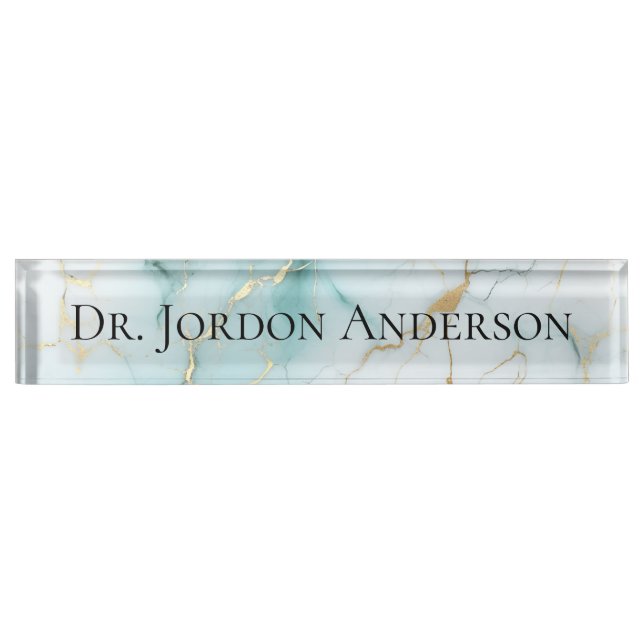 Custom Modern PhD graduation Gift Desk Name Plate (Front)