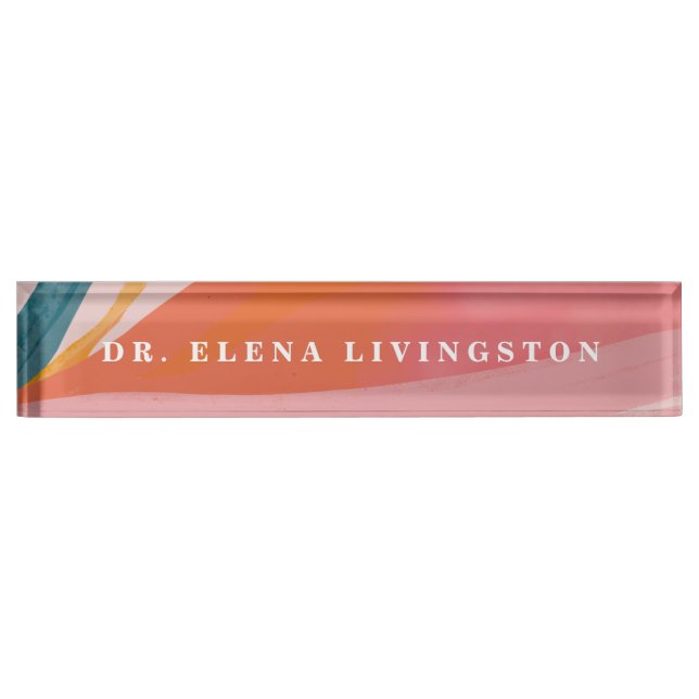 Custom Modern PhD graduation gift Nameplate (Front)