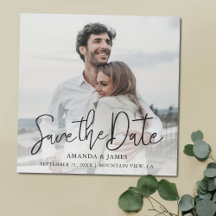 Custom Modern Photo Save the Date