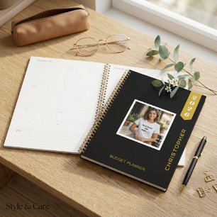 Custom Modern Photo Text Stylish Budget Planner