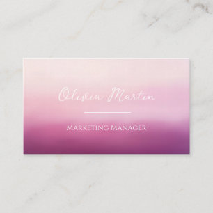 Custom  Modern Pink Watercolor Business Cards