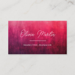 Custom Modern Pink Watercolor Business Cards
