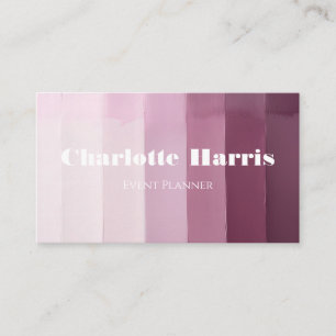 Custom  Modern Pink Watercolor Business Cards