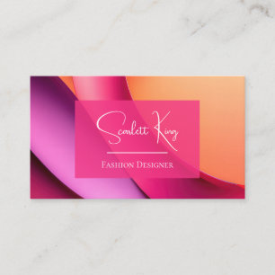 Custom  Modern Pink Watercolor Business Cards
