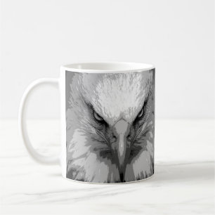 Custom Modern Pop Art Eagle Head Template Coffee Mug
