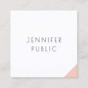 Custom Modern Professional Elegant Simple Template Square Business Card