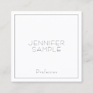 Custom Modern Professional Elegant Trendy Template Square Business Card