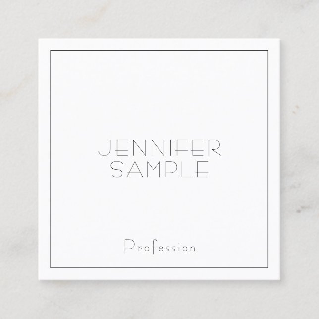 Custom Modern Professional Elegant Trendy Template Square Business Card (Front)