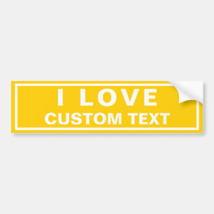 Custom Modern Promotional Yellow Bumper Sticker
