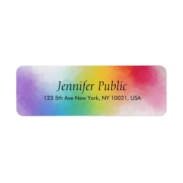 Custom Modern Rainbow Colours Abstract Template (Front)