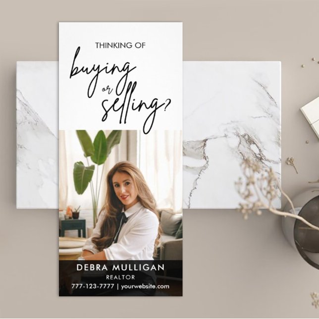 Custom Modern Real Estate Rack Card (Luxury realtors rack card.)