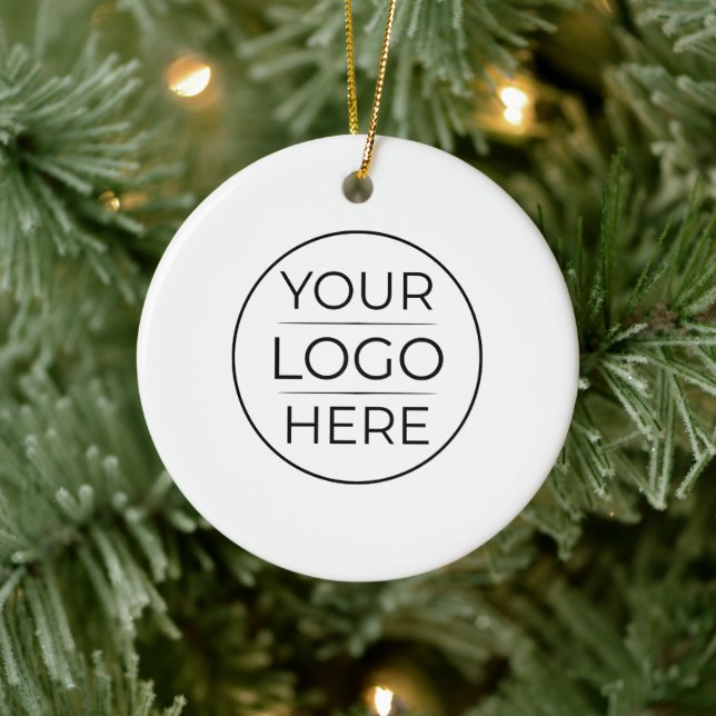 Custom Modern Round Business Logo Ceramic Tree Decoration (Tree)