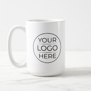 Custom Modern Round Business Logo Coffee Mug