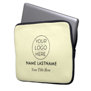 Custom Modern Round Business Logo Laptop Sleeve