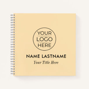 Custom Modern Round Business Logo Notebook